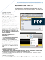 How To Import Excel Spreadsheets Into AutoCAD PDF