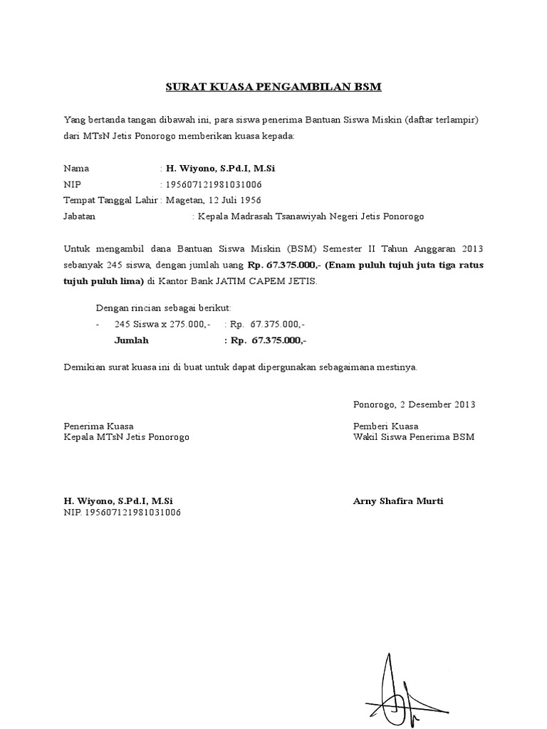 Jul 08 2019 Kumpulan Contoh Surat Kuasa Pengambilan Paklaring yang Baik 2019.