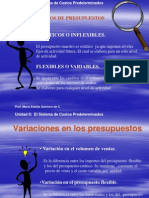 Variaciones de Los Presupuestos Flexibles y Estaticos