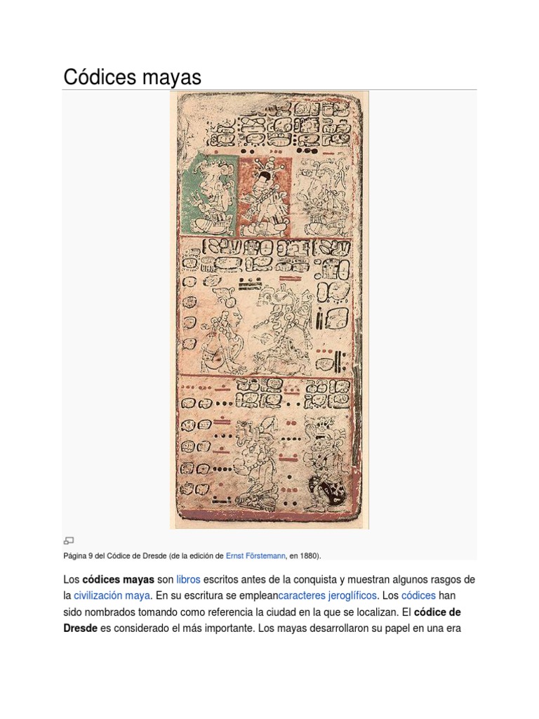 Que Son Los Códices Mayas | PDF | Mesoamérica | Pueblos mayas