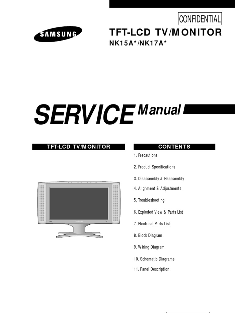 ... Array - tft lcd samsung tft nk15a service manual rh scribd ...