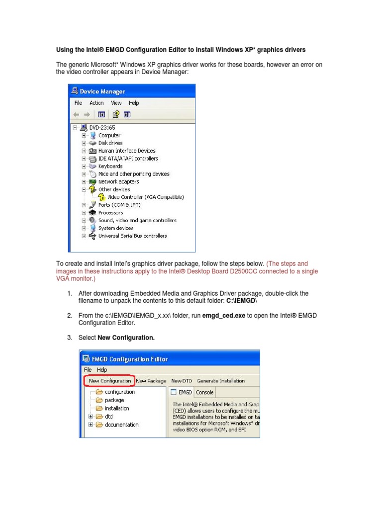 Emgd Configuration Editor | PDF | Microsoft Windows | Installation ...