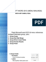 Microsoft Word 2013 (Menu Mailings)