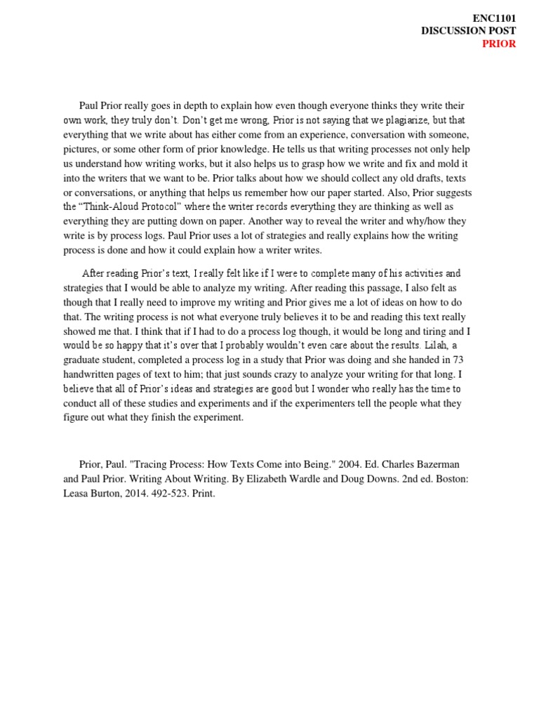 Understanding the Writing Process | PDF