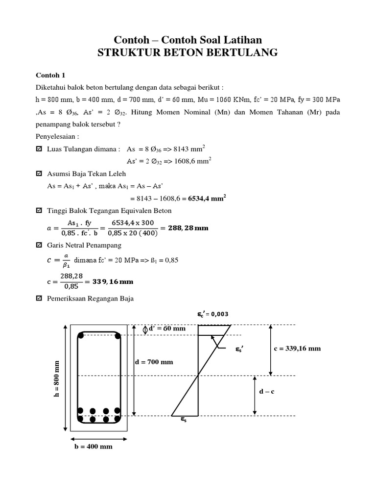 Soal Dan Penyelesaian Struktur Beton 2 - Berbagai Struktur