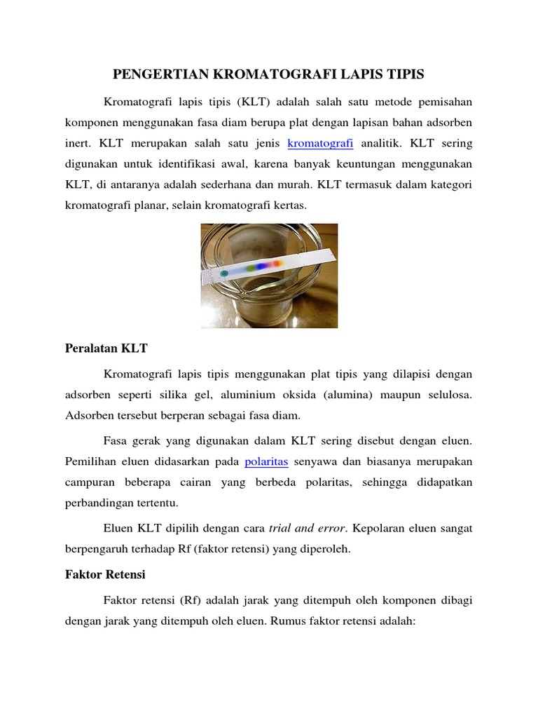 Pengertian dan Cara Kerja KLT | PDF