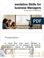 Presentation Skills For Business Managers: The New Rules of Presentations