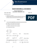 Model Paper-I (Mathematics) Solution PDF