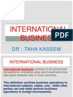 International Business: DR: Taha Kassem