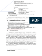 Informe Psicopedagógico Trastorno de La Comunicación y El Lenguaje