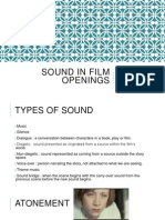 Sound in Film Openings