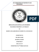 RIGHTS AND LIABILITIES OF PARTIES TO AN EXCHANGE