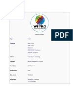 About Wipro: "Applying Thought"