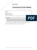 Motivation Letter Form