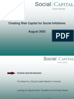 Creating Risk Capital for Social Initiatives