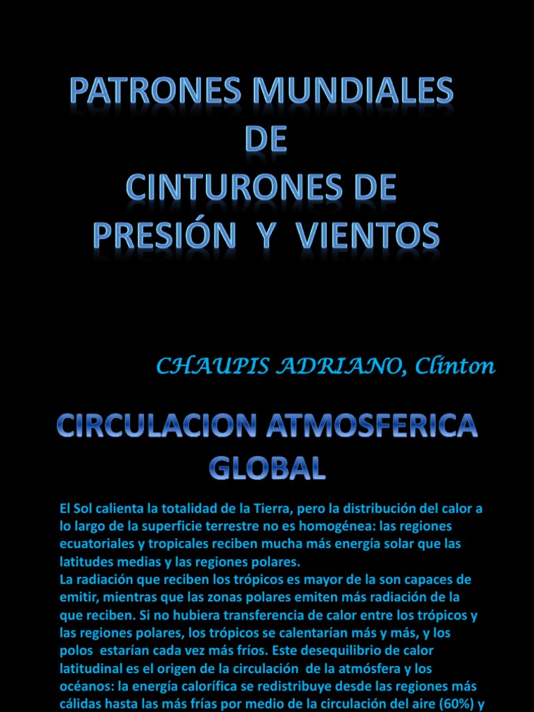 Cinturones de y Vientos | PDF | Corriente en chorro | Velocidad del viento