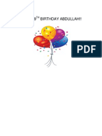 Abdullah Birthday
