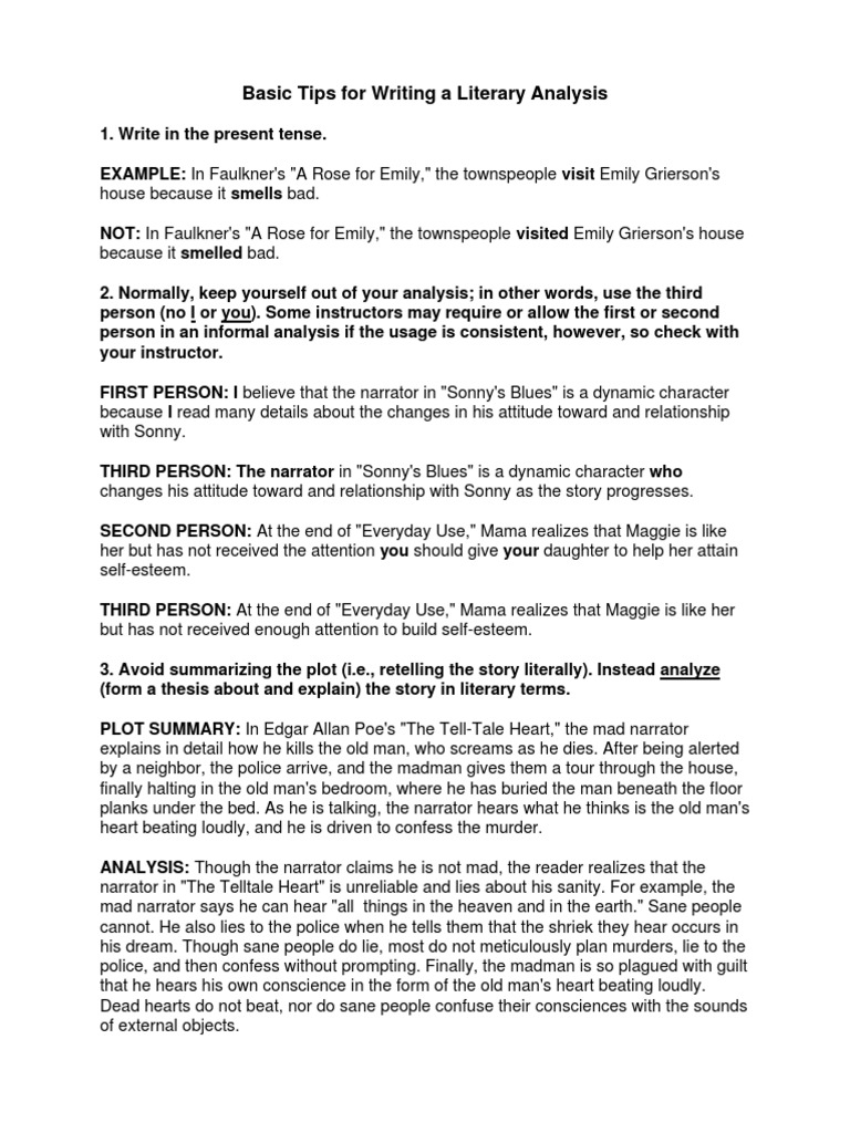 Literary Analysis Conventions Narration Poetry