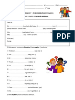 Worksheet - The Present Continuous