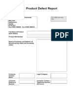 Product Defect Report: For VMD Use Only Ref