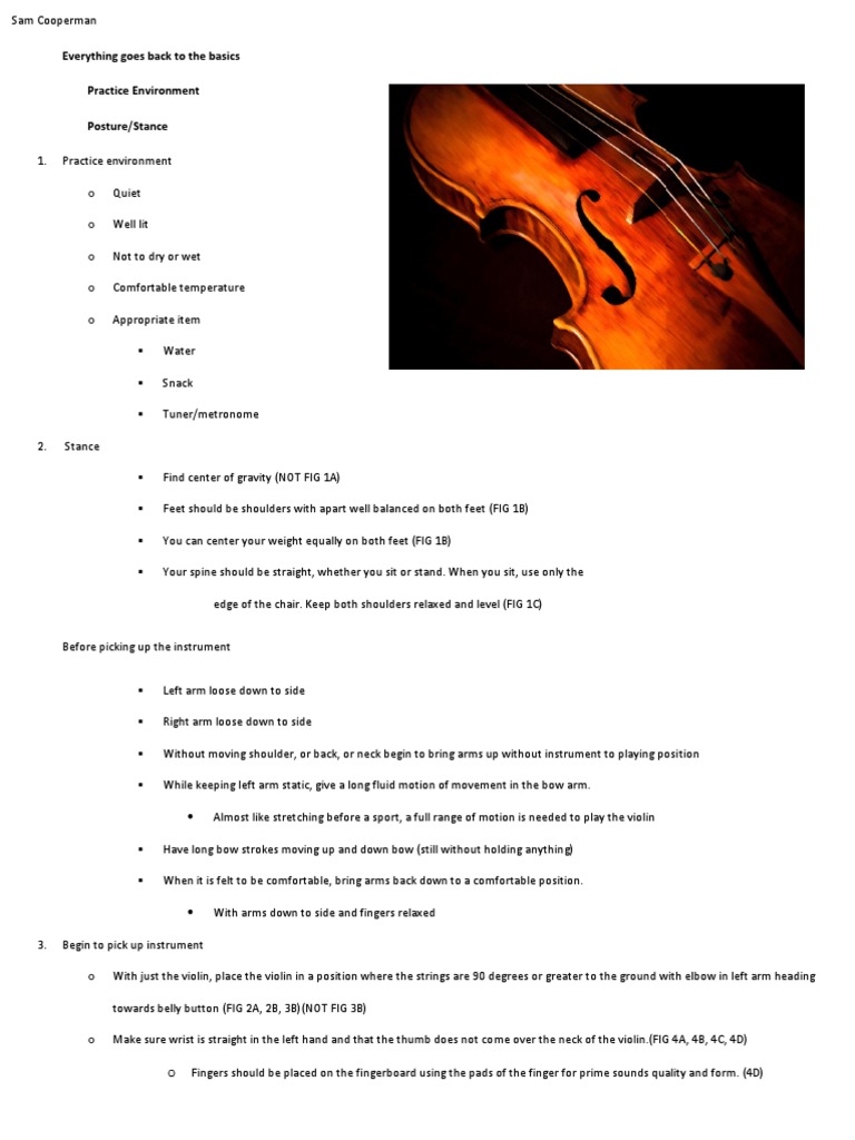 Violin Playing Position (Basic) Violin String Instruments