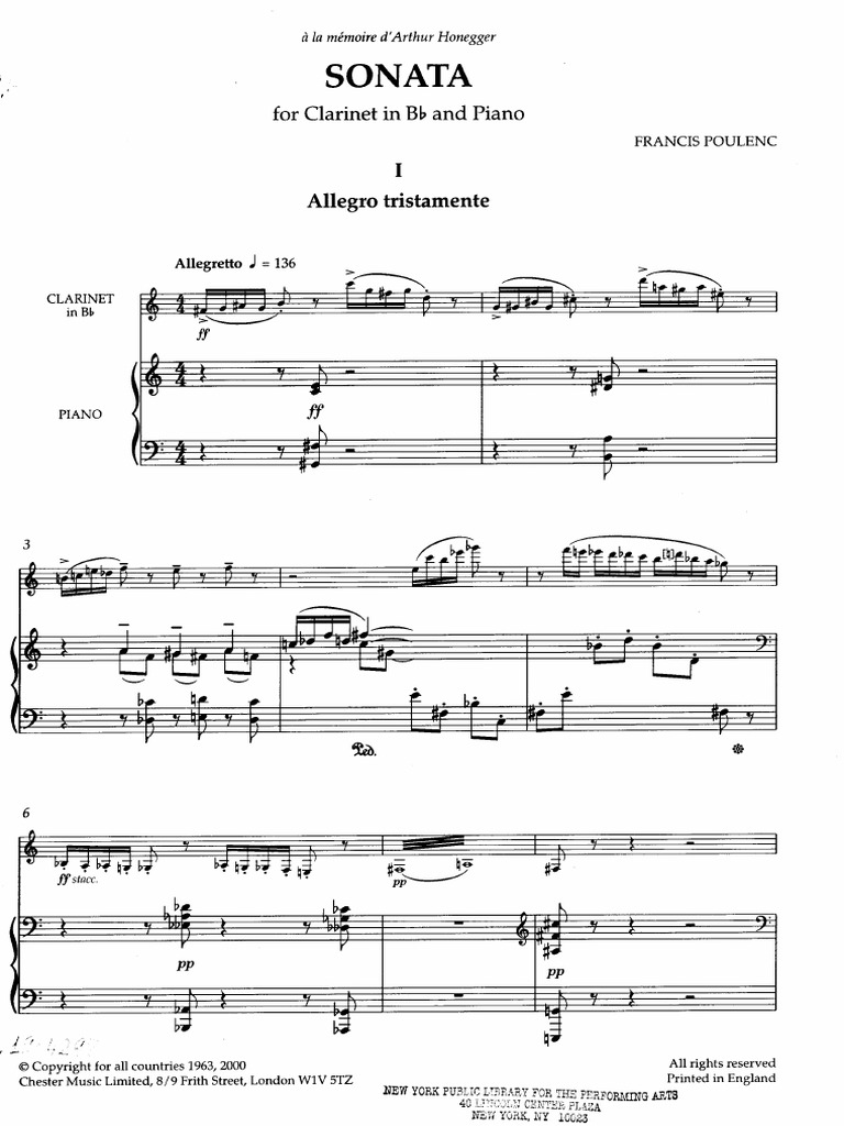 Poulenc Sonata PDF