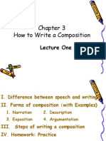 How To Write A Composition: Lecture One