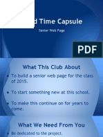 Toad Time Capsule: Senior Web Page