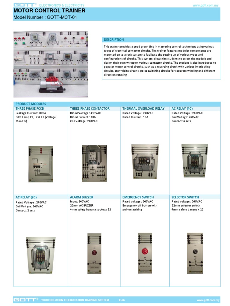 (26-28) Motor Control Trainer | Download Free PDF | Relay | Switch