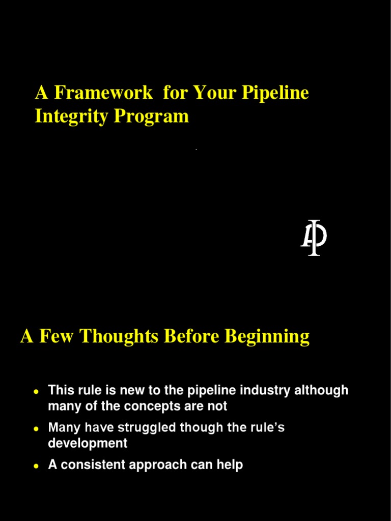 API 1160 Pipeline Integrity Framework | PDF | Program Evaluation ...