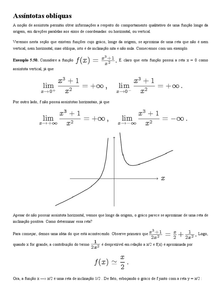 Assíntotas Oblíquas | PDF | Assíntota | Função (Matemática)