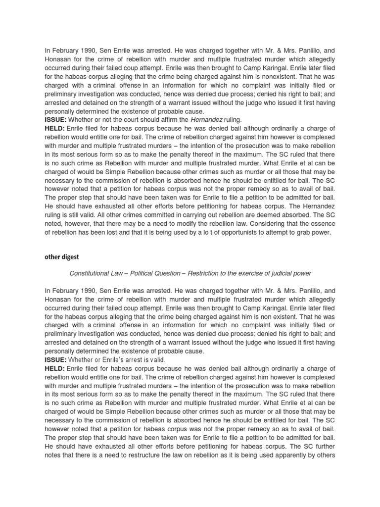 Enrile vs salazar digest pdf bail habeas corpus