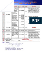 Bangye' Outbound Packages Price List 2013