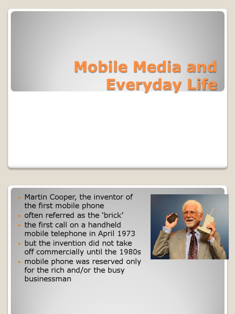Evolution of Mobile Media Technology | PDF | Mobile Phones | Mass Media