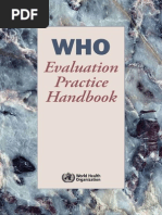 WHO Evaluation Practice Handbook