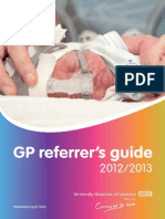 GP Referrers Guide Menu