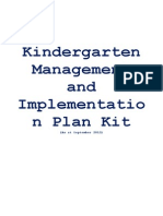 Kindergarten Management and Implementation Plan Template
