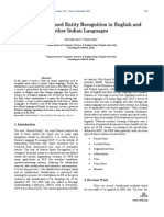 A Survey of Named Entity Recognition in English and Other Indian Languages