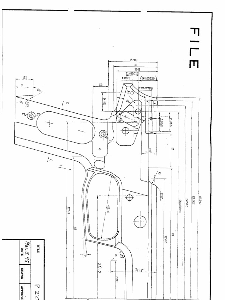 SIG P228 Pistol Blueprint | PDF