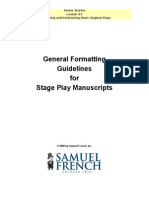 Playwriting Formatting Guidelines