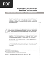 Perspect Ciênc Inf -1(1)1996-Problematizacao Do Conceito &Quot;Qualidade&Quot; Da Informacao