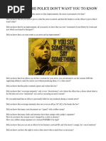 Top Things Police Don't Want You to Know