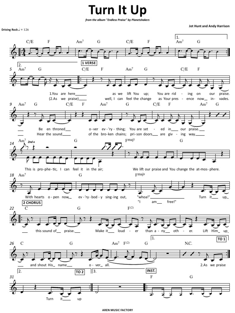 Turn It Up (Key C) | PDF | Language Arts & Discipline