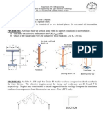 Exercise 3:: PROBLEM 1: A Welded Built-Up Section Along With Its Support Conditions Is Shown Below