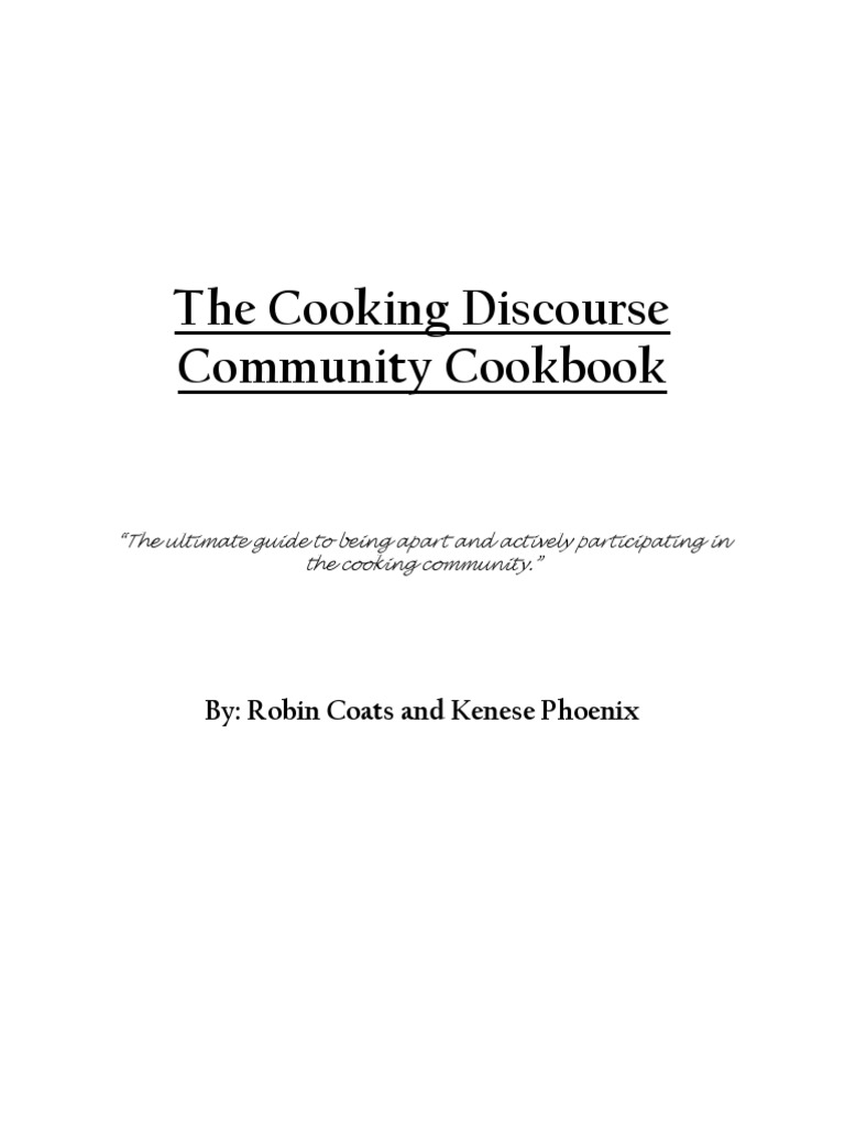 Community Cookbook for Cooking Enthusiasts | PDF | Chef | Waffle