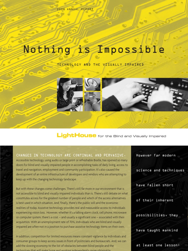 Lighthouse For The Blind and Visually Impared - Annual Report - 2008 ...