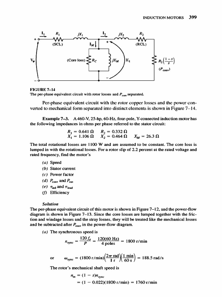 Induction Motor Example Analysis | PDF | Electric Motor | Force