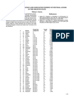 Electron Configuration and Ionization Energy of Neutral Atoms in The Ground State References