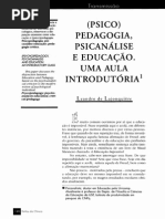 (Psico)Pedagogia, Psicanálise e Educação - Uma Aula Introdutória
