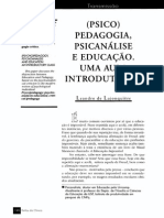 (Psico) Pedagogia, Psicanálise e Educação - Uma Aula Introdutória